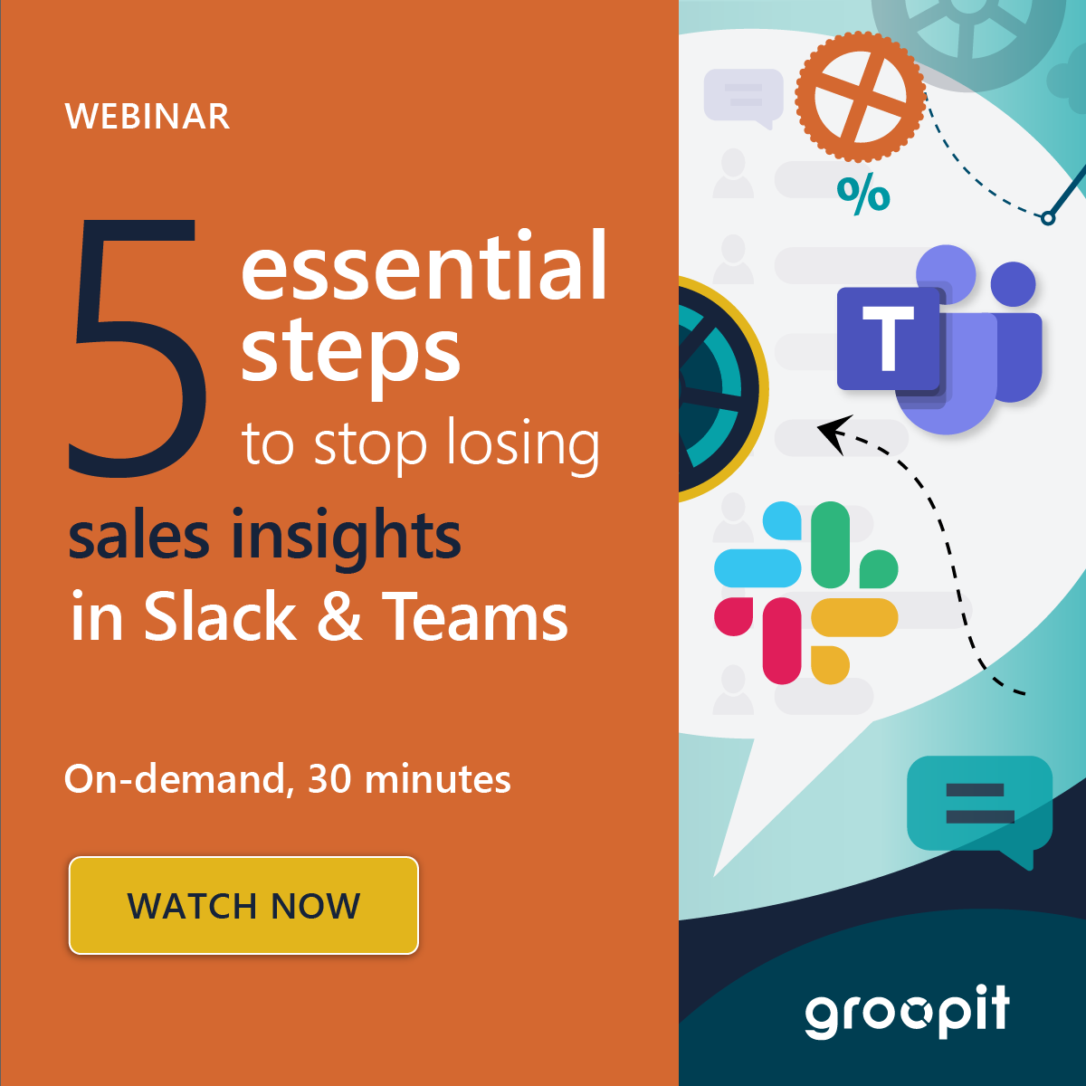 5 essential steps to stop losing sales insights in Slack & Teams webinar