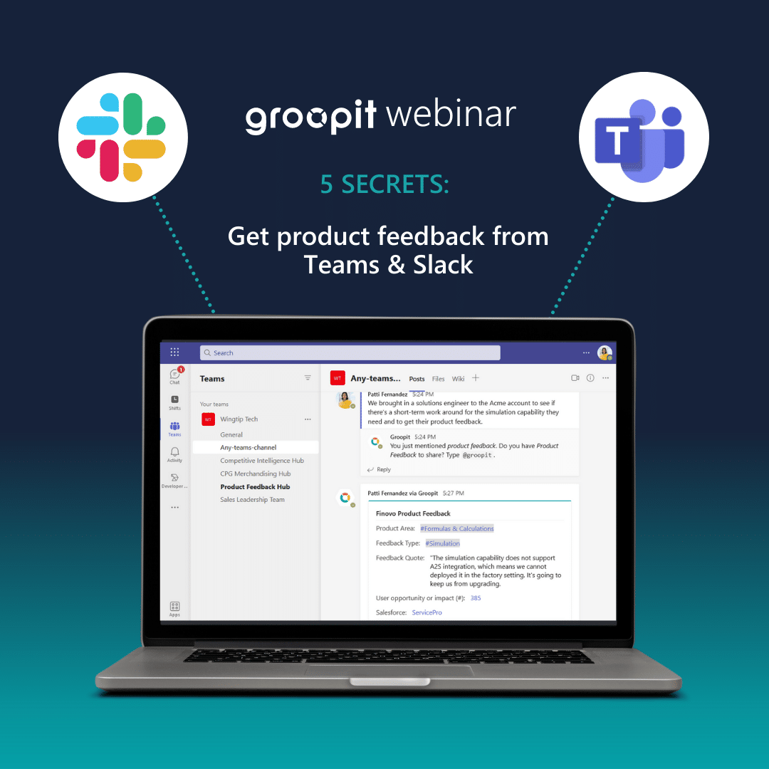 5 essential steps to sop losing product feedback in Slack & Teams Webinar